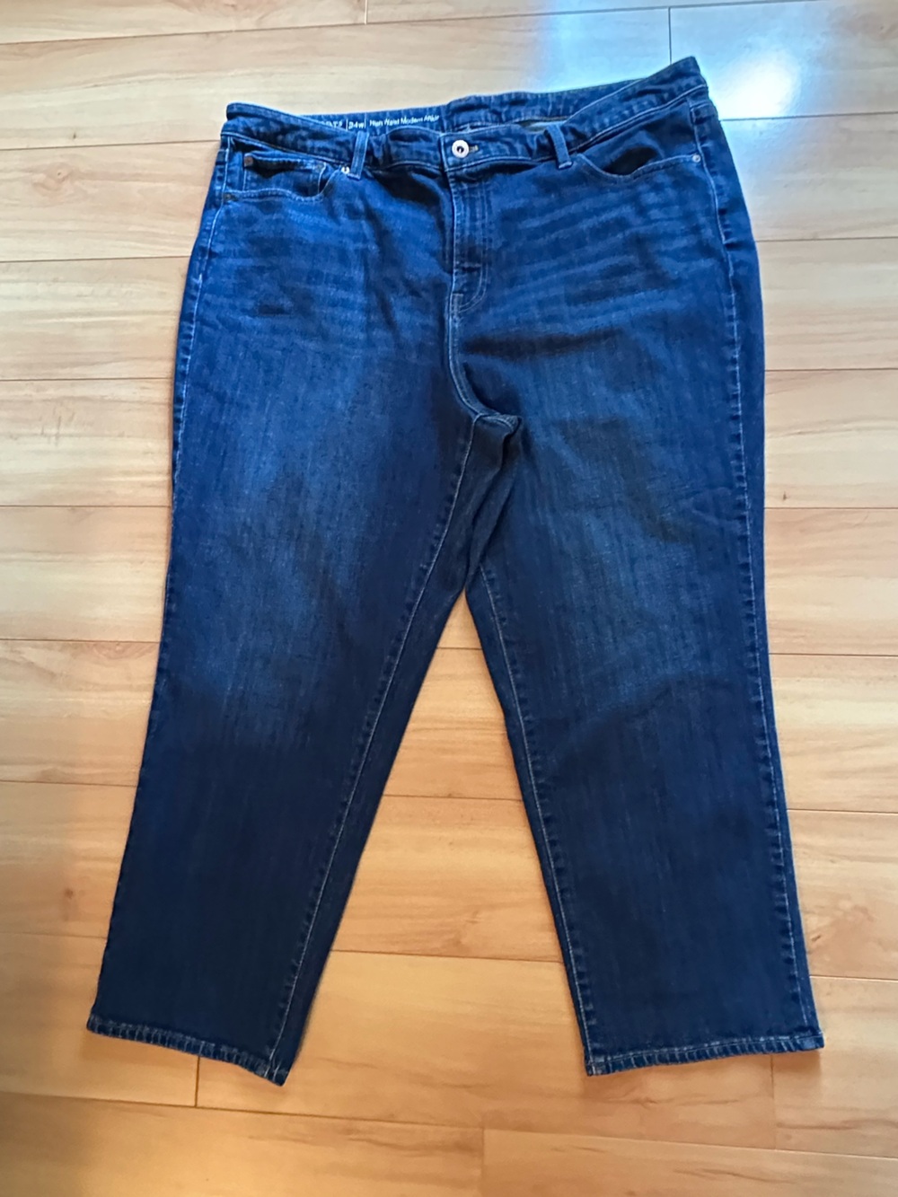 Talbots Dark Blue Ankle Jeans flawless high waist modern ankle 24W plus size